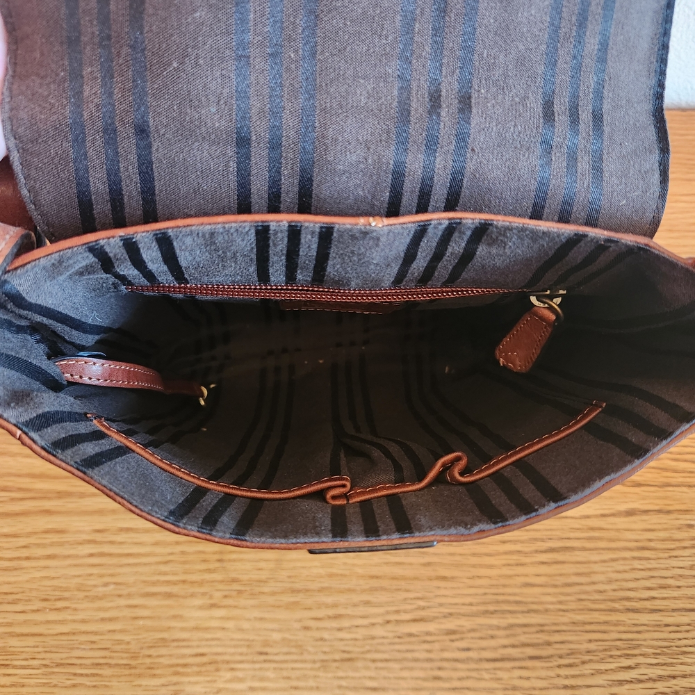 Frye Brown Leather Crossbody Shoulder Bag - Picture 8 of 16